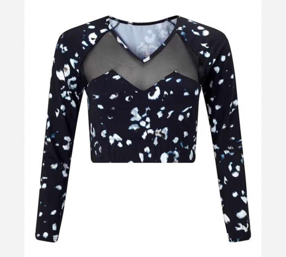 Varley Alpine Mesh Detail Cropped Workout Top Small
